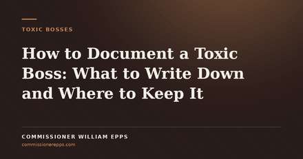 How to Document a Toxic Boss: What to Write Down and Where to Keep&nbsp;It