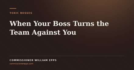 When Your Boss Turns the Team Against&nbsp;You